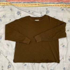 Free Assmebly Olive Green Long Sleeve Shirt